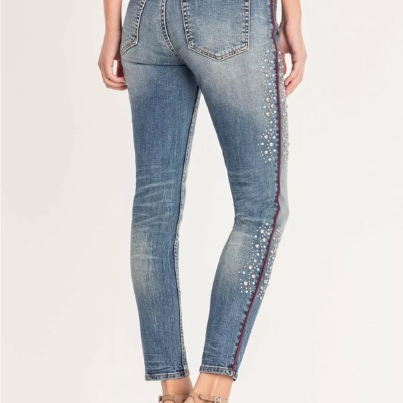 Miss Me jewelled denim  blue woman’s jeans. - Picture 2 of 4